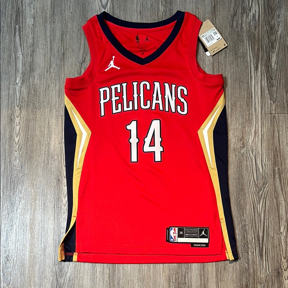 Red Pelicans Basketball Jersey